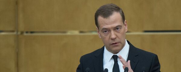 Премьер-министр РФ Д. Медведев выступил в Государственной Думе РФ - Sputnik Таджикистан