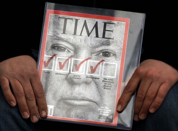 Обложка журнала с портретом Дональда Трампа. Архивное фото - Sputnik Таджикистан