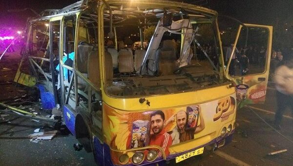 Взрыв автобуса в Ереване - Sputnik Таджикистан