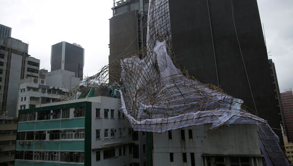 Разрушенные здания из-за тайфуна Нида в Китае, 2 августа 2016 - Sputnik Таджикистан