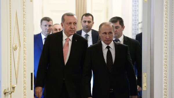 Встреча президентов России и Турции В. Путина и Р. Эрдогана в Санкт-Петербурге - Sputnik Таджикистан
