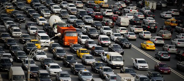Автомобильная пробка на Зубовском бульваре в Москве, архивное фото Автомобильная пробка на Зубовском бульваре в Москве, архивное фото - Sputnik Таджикистан