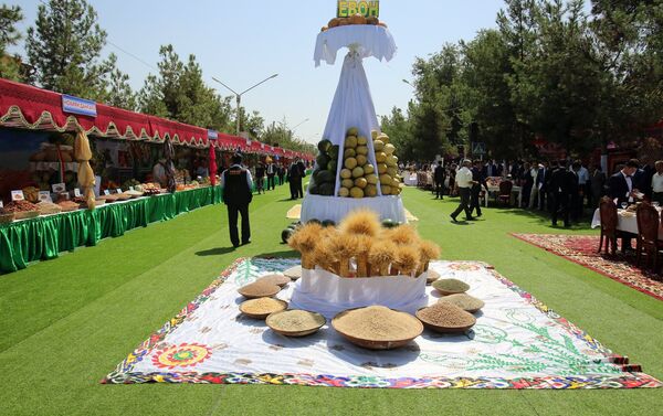 На празднике плова в Курган-Тюбе 25 августа 2016 года - Sputnik Таджикистан
