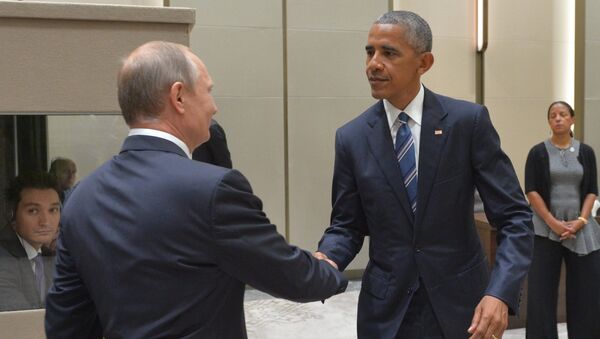 5 сентября 2016. Президент РФ Владимир Путин (слева) и президент США Барак Обама во время встречи с в Ханчжоу. - Sputnik Таджикистан