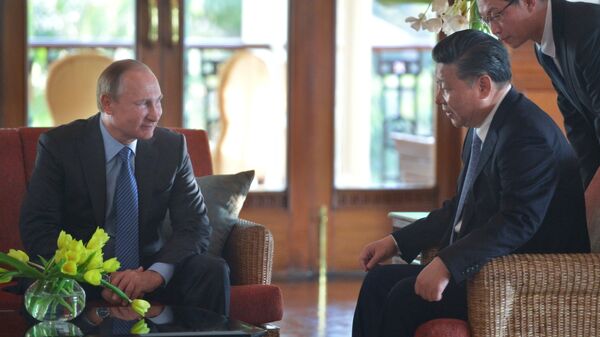 Президент РФ Владимир Путин и председатель Китайской Народной Республики Си Цзиньпин - Sputnik Таджикистан