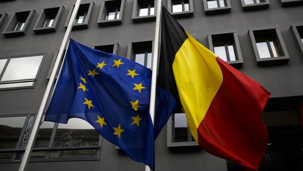Флаги Бельгии и Евросоюза, архивное фото - Sputnik Таджикистан