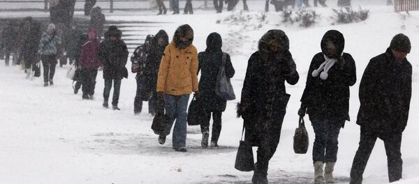 Снегопад и штормовой ветер, архивное фото Снегопад и штормовой ветер, архивное фото - Sputnik Таджикистан