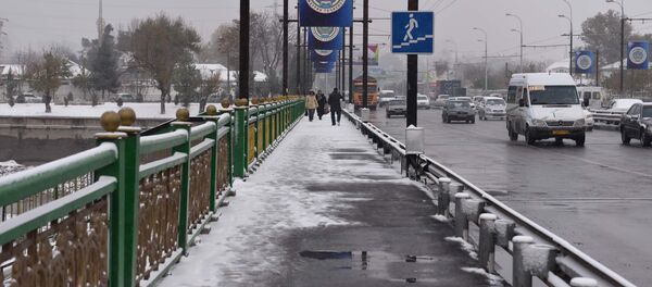Первый снег в Душанбе: мороз и новогоднее настроение - Sputnik Тоҷикистон
