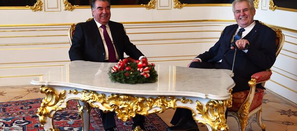 Эмомалӣ Раҳмон ва Милош Земан - Sputnik Тоҷикистон