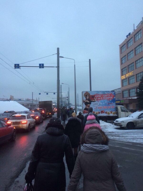 Коллапс на Щелковском шоссе в Москве - Sputnik Таджикистан