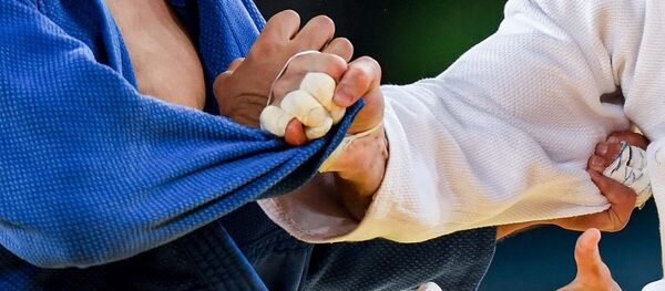 Во время поединка дзюдо, архивное фото - Sputnik Таджикистан