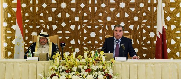 Сафари кории Эмомалӣ Раҳмон ба давлати Қатар. Акс аз бойгонӣ - Sputnik Тоҷикистон