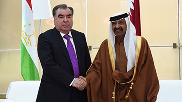 Президент Таджикистана Эмомали Рахмон встретился с главой парламента Катара Мухаммадом бин Мубораком - Sputnik Таджикистан
