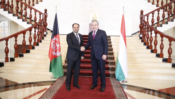 Министр иностранных дел Таджикистана Сироджидин Аслов и министр иностранных дел Афганистана Салохуддин Раббани - Sputnik Таджикистан