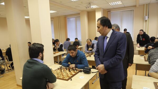 Турнир по шахматам, посвященный 25-летию установления дипломатических отношений между  Таджикистаном и Россией - Sputnik Таджикистан