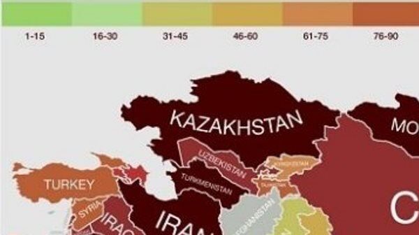 Карта токсичности стран мира Карта токсичности стран мира - Sputnik Таджикистан