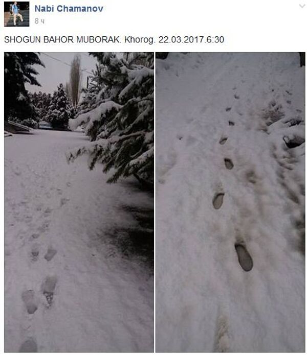 Барф дар Вилояти Мухтори Кӯҳистони Бадахшон - Sputnik Тоҷикистон