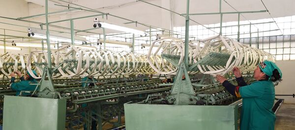 На фабрике по производству атласа в Худжанде - Sputnik Тоҷикистон