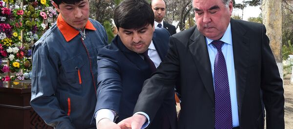 Санги аввали меҳмонхона дар осоишгоҳи Зумрад - Sputnik Тоҷикистон