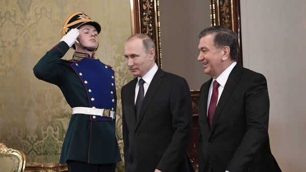 Президент РФ В. Путин встретился с президентом Узбекистана Ш. Мирзиеевым - Sputnik Таджикистан
