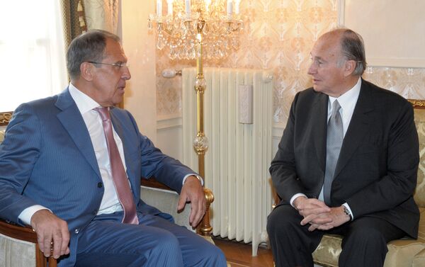 Встреча Сергея Лаврова с Каримом Ага Ханом IV, архивное фото - Sputnik Таджикистан