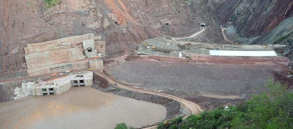 На стройке Рогунской ГЭС - Sputnik Тоҷикистон