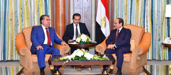 Мулоқот бо Президенти Ҷумҳурии Арабии Миср Абдулфаттоҳ Халил ас-Сиси 20.05.2017 - Sputnik Тоҷикистон