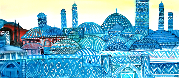 Иллюстрация в книге Голубые купола и оранжевые крыши - Sputnik Таджикистан