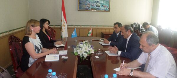 Мулоқоти муовини аввали вазири фарҳанг Ибодулло Машрабов бо намояндаи ЮНЕСКО - Sputnik Тоҷикистон