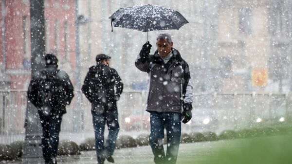 Майский снегопад в Москве, архивное фото - Sputnik Тоҷикистон