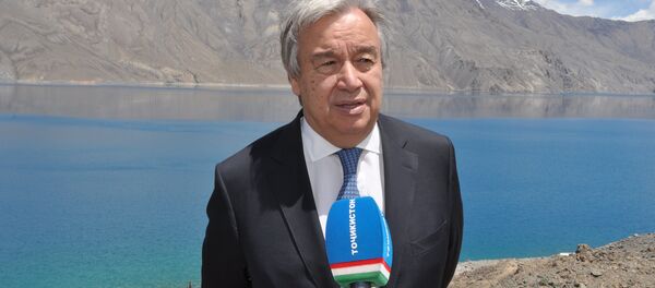 Посещение озера Сарез Генеральным секретарем ООН Антониу Гутерришем Посещение озера Сарез Генеральным секретарем ООН Антониу Гутерришем - Sputnik Тоҷикистон