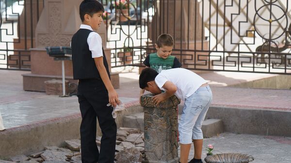 Мальчики пьют воду, архивное фото - Sputnik Таджикистан
