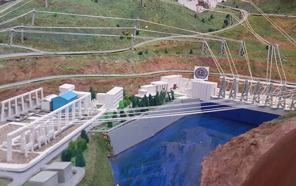 Макет гидроэлектростанции в павильоне Таджикистана, архивное фото - Sputnik Таджикистан