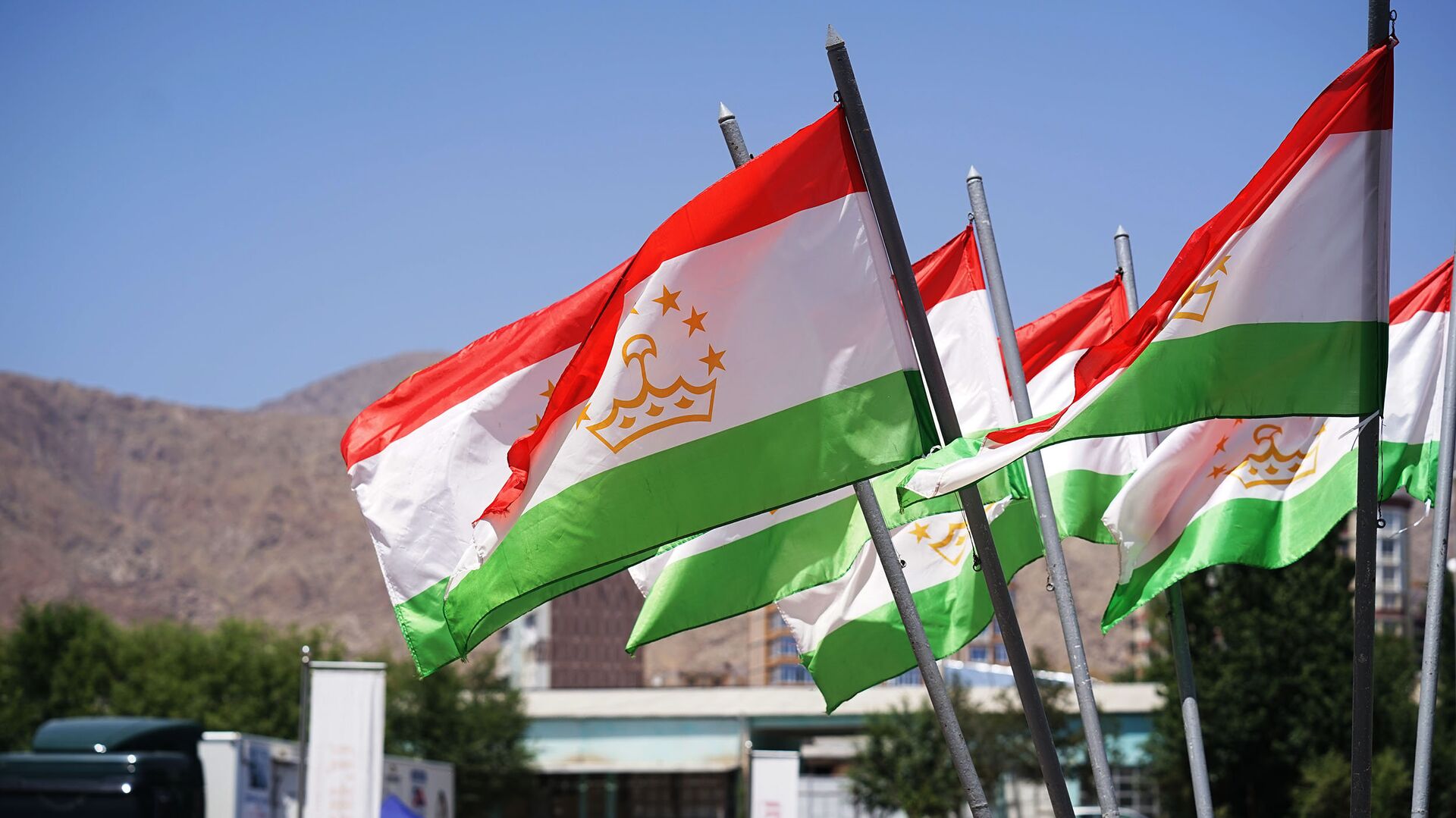 Флаги Таджикистана, архивное фото - Sputnik Таджикистан, 1920, 25.07.2021