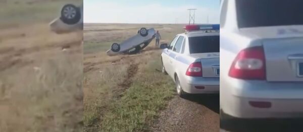 Автомобиль перевернулся из-за нашествия саранчи Автомобиль перевернулся из-за нашествия саранчи - Sputnik Таджикистан