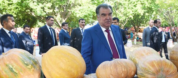 Эмомали Рахмон в Кубодиёнском районе Хатлонской области - Sputnik Тоҷикистон