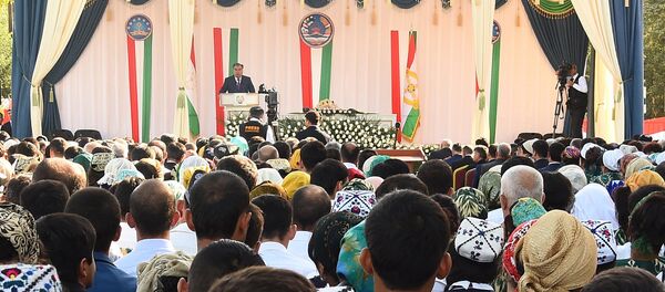 Визит президента Республики Таджикитан в Хатлонскую область - Sputnik Тоҷикистон