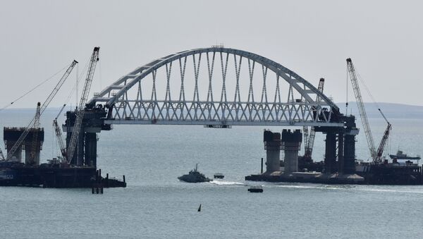 Строительство Крымского моста - Sputnik Таджикистан