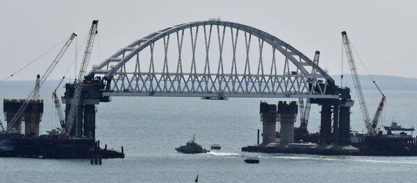 Строительство Крымского моста Строительство Крымского моста - Sputnik Таджикистан