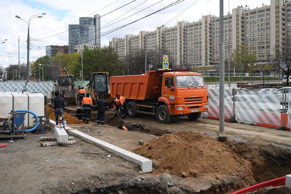 Реконструкция Садового кольца Москвы Реконструкция Садового кольца Москвы - Sputnik Таджикистан