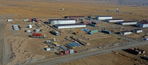 Вахтовый городок строителей Верхне-Нарынского каскада ГЭС. Архивное фото Вахтовый городок строителей Верхне-Нарынского каскада ГЭС. Архивное фото - Sputnik Таджикистан