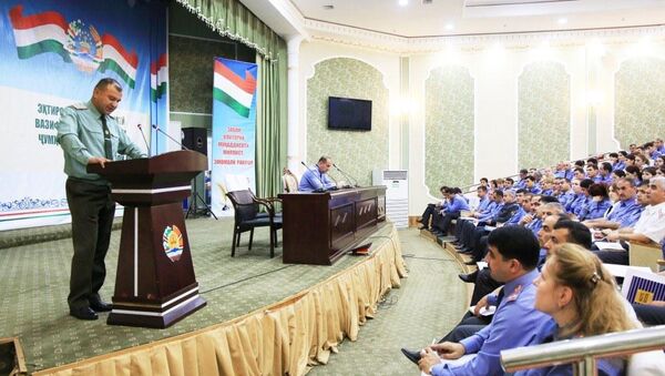 Заседание сотрудников МВД Таджикистана, архивное фото - Sputnik Таджикистан