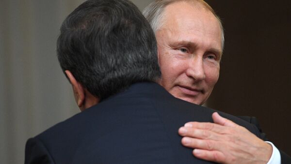 Президент РФ Владимир Путин и президент Узбекистана Шавкат Мирзиёев - Sputnik Таджикистан