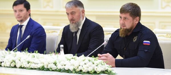 Глава Чечни Рамзан Кадыров на встрече с Шавкатом Мирзиёевым - Sputnik Таджикистан