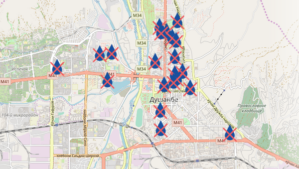 Карта отключения воды в Душанбе (27-28 октября) - Sputnik Таджикистан