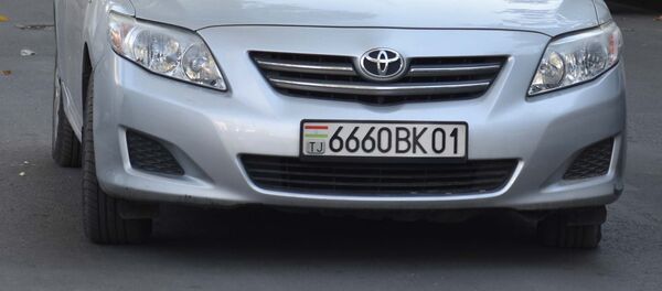 Автомобильные номера в Таджикистане, архивное фото - Sputnik Тоҷикистон