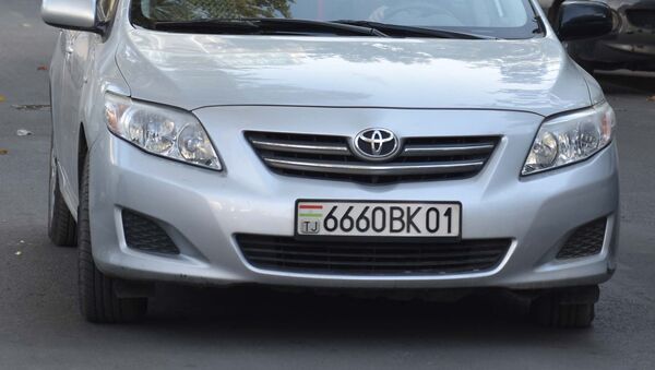 Автомобильные номера в Таджикистане, архивное фото - Sputnik Тоҷикистон