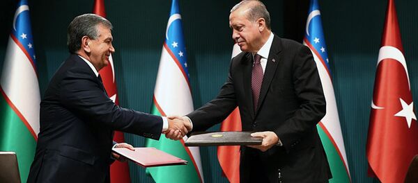 Встреча в Анкаре Шавката Мирзиёева с Реджепом Эрдоганом, архивное фото Встреча в Анкаре Шавката Мирзиёева с Реджепом Эрдоганом, архивное фото - Sputnik Таджикистан