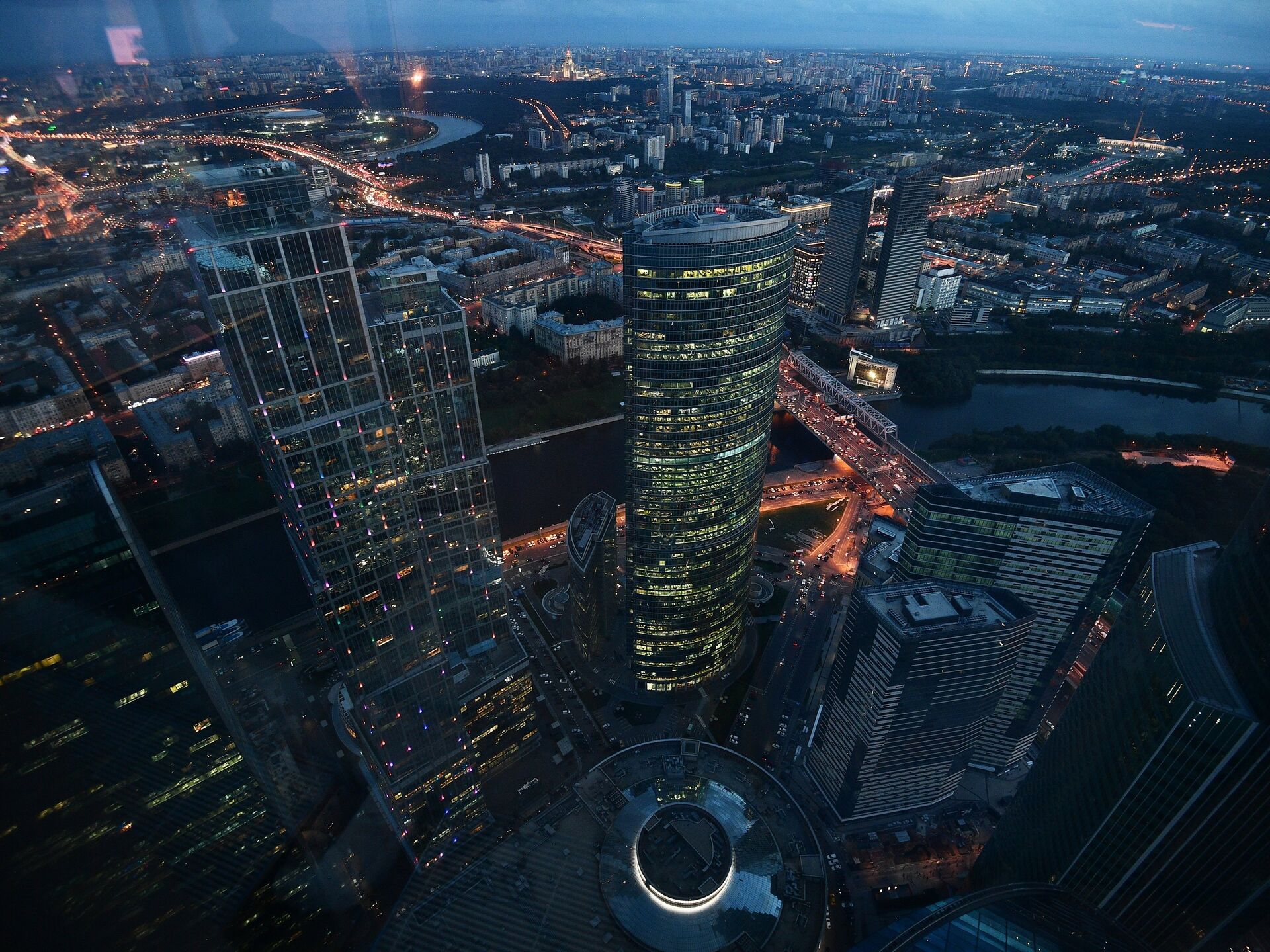 Москва Сити вид с 89 этажа башни