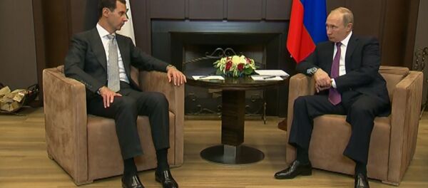 Президент Сирии Башар Асад поблагодарил Владимира Путина за помощь Президент Сирии Башар Асад поблагодарил Владимира Путина за помощь - Sputnik Таджикистан